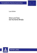 Cover: Wort und Text bei Kumarila Bhatta - Peter Lang Verlag