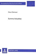Cover: Summa Actualitas - Peter Lang Verlag