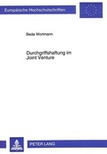 Bild: Durchgriffshaftung im Joint Venture - Peter Lang Verlag