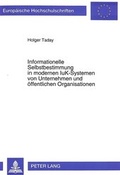 Cover: Informationelle Selbstbestimmung in modernen IuK-Systemen von Unternehmen und &ouml;ffentlichen Organisationen - Peter Lang Verlag
