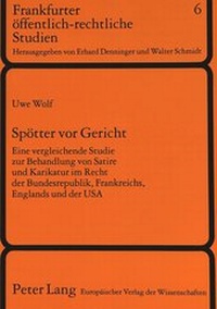 Abbildung von: Spötter vor Gericht - Peter Lang Verlag