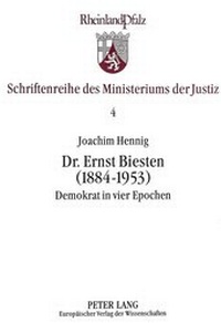 Abbildung von: Dr. Ernst Biesten (1884-1953) - Peter Lang Verlag