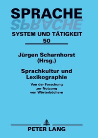Abbildung von: Sprachkultur und Lexikographie - Peter Lang Verlag