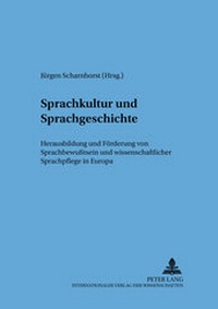 Abbildung von: Sprachkultur und Sprachgeschichte - Peter Lang Verlag