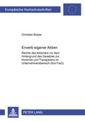 Cover: Erwerb eigener Aktien - Peter Lang Verlag
