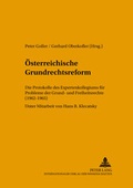 Cover: &Ouml;sterreichische Grundrechtsreform - Peter Lang Verlag