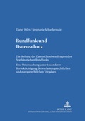 Cover: Rundfunk und Datenschutz - Peter Lang Verlag