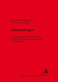 Cover: &laquo;Standardfragen&raquo; - Peter Lang Verlag