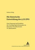 Cover: Die historische Entwicklung des &sect; 23 ZPO - Peter Lang Verlag