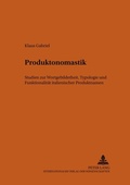Cover: Produktonomastik - Peter Lang Verlag