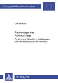 Abbildung von: Rechtsfragen des Atomausstiegs - Peter Lang Verlag