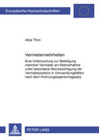 Abbildung von: Vermietermehrheiten - Peter Lang Verlag