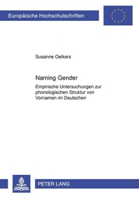 Abbildung von: «Naming Gender» - Peter Lang Verlag