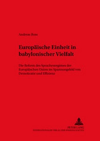 Abbildung von: Europäische Einheit in babylonischer Vielfalt - Peter Lang Verlag