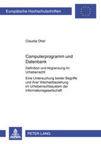 Abbildung von: Computerprogramm und Datenbank - Peter Lang Verlag