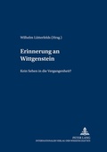 Cover: Erinnerung an Wittgenstein - Peter Lang Verlag