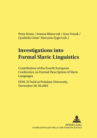 Abbildung von: Investigations into Formal Slavic Linguistics - Peter Lang Verlag