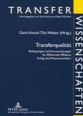 Cover: Transferqualit&auml;t - Peter Lang Verlag