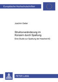 Abbildung von: Strukturveränderung im Konzern durch Spaltung - Peter Lang Verlag