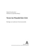 Cover: Texte im Wandel der Zeit - Peter Lang Verlag