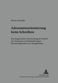 Cover: Adressatenorientierung beim Schreiben - Peter Lang Verlag