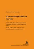 Cover: Kommunaler Einflu&szlig; in Europa - Peter Lang Verlag