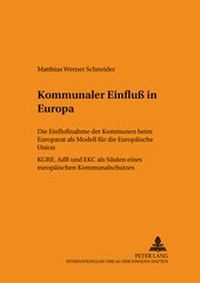 Abbildung von: Kommunaler Einfluß in Europa - Peter Lang Verlag