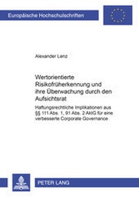 Abbildung von: Wertorientierte Risikofrüherkennung und ihre Überwachung durch den Aufsichtsrat - Peter Lang Verlag