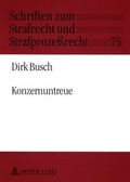 Cover: Konzernuntreue - Peter Lang Verlag