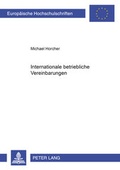 Cover: Internationale betriebliche Vereinbarungen - Peter Lang Verlag