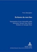 Cover: &Eacute;critures du non-lieu - Peter Lang Verlag