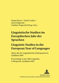 Cover: Linguistische Studien im Europ&auml;ischen Jahr der Sprachen / Linguistic Studies in the European Year of Languages - Peter Lang Verlag