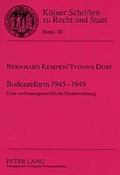Cover: Bodenreform 1945-1949 - Peter Lang Verlag
