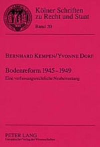 Abbildung von: Bodenreform 1945-1949 - Peter Lang Verlag