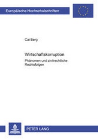 Abbildung von: Wirtschaftskorruption - Peter Lang Verlag