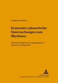 Cover: Kontrastive phonetische Untersuchungen zum Rhythmus - Peter Lang Verlag