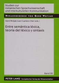 Abbildung von: Entre semántica léxica, teoría del léxico y sintaxis - Peter Lang Verlag