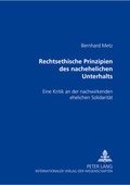 Cover: Rechtsethische Prinzipien des nachehelichen Unterhalts - Peter Lang Verlag