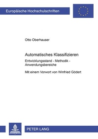 Abbildung von: Automatisches Klassifizieren - Peter Lang Verlag