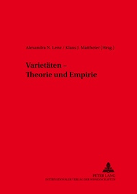 Abbildung von: Varietäten - Theorie und Empirie - Peter Lang Verlag