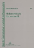 Cover: Philosophische Hermeneutik - Peter Lang Verlag