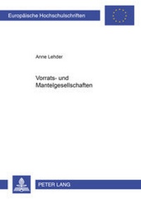 Abbildung von: Vorrats- und Mantelgesellschaften - Peter Lang Verlag