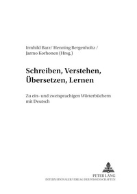 Abbildung von: Schreiben, Verstehen, Übersetzen, Lernen - Peter Lang Verlag