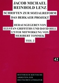 Cover: Jacob Michael Reinhold Lenz - Schriften zur Sozialreform - Peter Lang Verlag