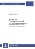Cover: Transfer im Fremdspracherwerb - Peter Lang Verlag