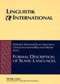 Cover: Formal Description of Slavic Languages - Peter Lang Verlag
