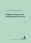 Cover: Bridges and Barriers in Metalinguistic Discourse - Peter Lang Verlag