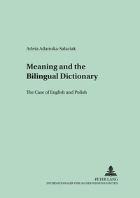 Abbildung von: Meaning and the Bilingual Dictionary - Peter Lang Verlag