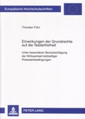 Cover: Einwirkungen der Grundrechte auf die Testierfreiheit - Peter Lang Verlag