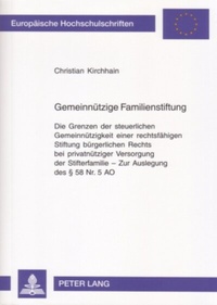 Abbildung von: Gemeinnützige Familienstiftung - Peter Lang Verlag